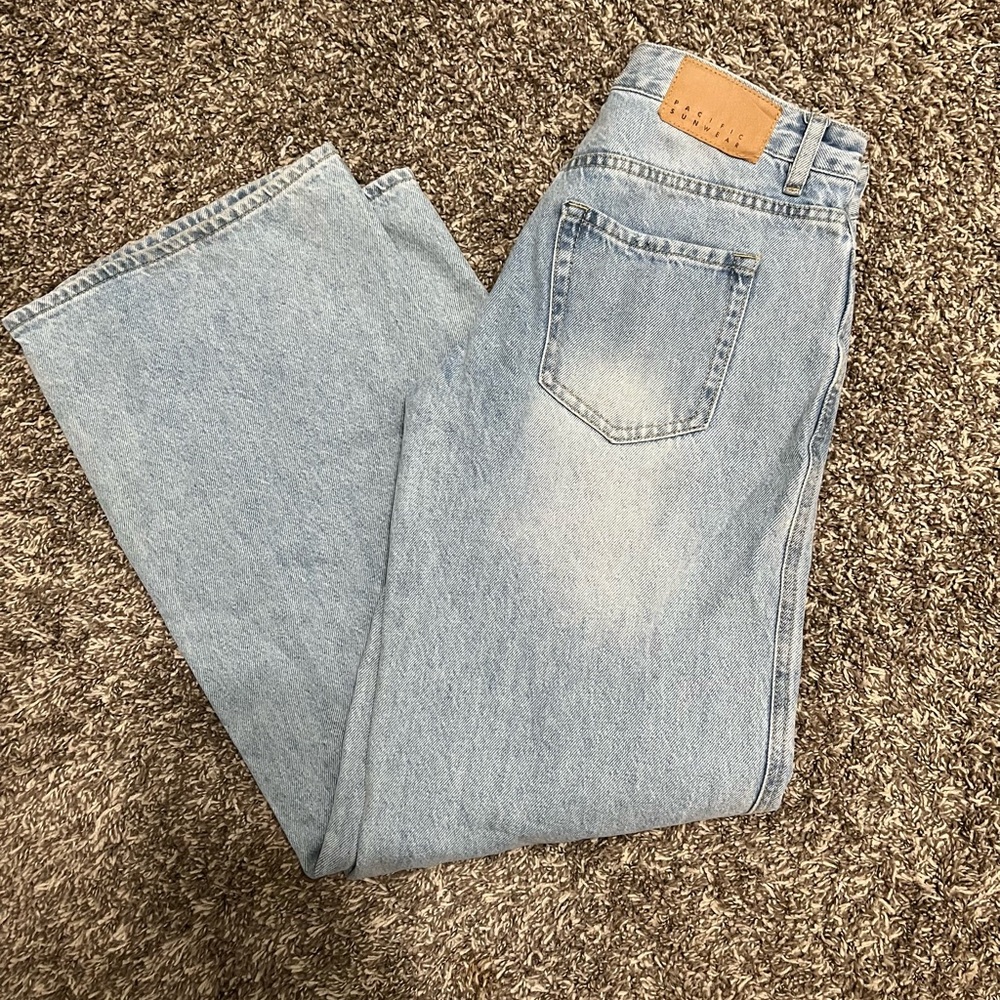 PacSun Light Wash Blue Low Rise Baggy Jeans
